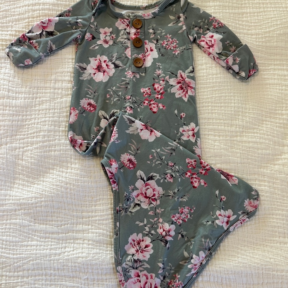 Caden Lane Floral Baby Gown